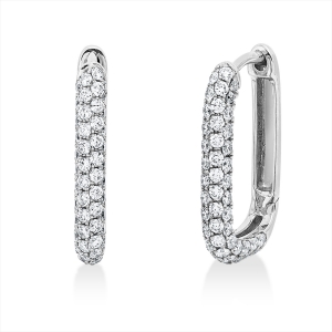 Pavé Creolen  18kt Gelbgold mit 0,88ct Diamanten