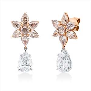 Ohrschmuck 18 kt RG+WG, GIA 2pcs