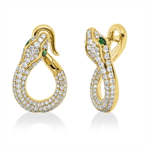 Ohrschmuck 18 kt GG Schlange