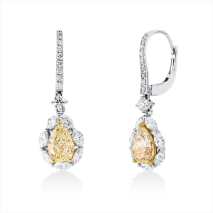 Ohrschmuck 18 kt WG+GG, GIA 2476827267, GIA 2474827196