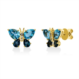 Ohrstecker 18 kt GG Schmetterling