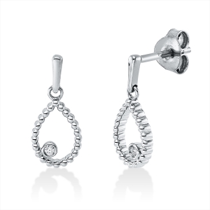 Ohrschmuck Zarge 18 kt WG Tropfen