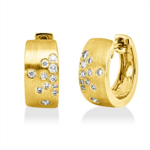 Creolen 14 kt GG, mattiert