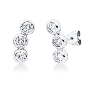 Ohrstecker Zarge 18 kt WG