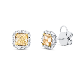 Ohrstecker 18 kt WG+GG