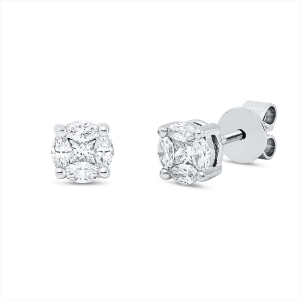 Ohrstecker 4er-Krappe 18 kt WG