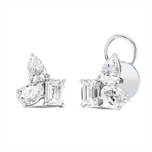 Ohrstecker 18 kt WG, 6 GIA
