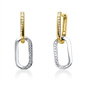 Ohrschmuck 18 kt GG+WG