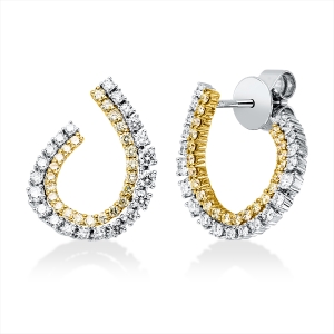 Ohrstecker 18 kt WG+GG