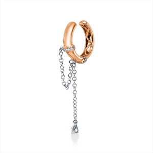 Ohrschmuck 18 kt RG+WG, Ohrmanschette