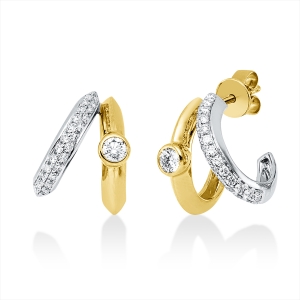 Ohrschmuck 18 kt GG+WG