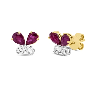 Ohrstecker 18 kt GG+WG