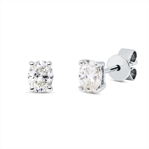 Solitaire Ohrstecker 4er-Krappe 18kt Weißgold mit 0,56ct Diamanten