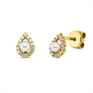 Ohrstecker  18kt Gelbgold mit 0,10ct Diamanten