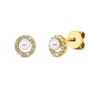 Ohrstecker  18kt Gelbgold mit 0,10ct Diamanten