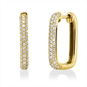 Pavé Creolen  18kt Gelbgold mit 0,44ct Diamanten