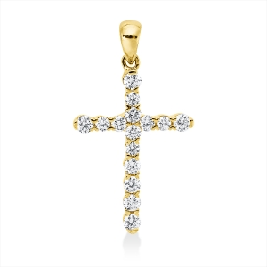 Anhänger 18 kt GG Kreuz, mit Öse