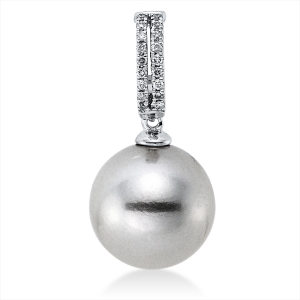 Anhänger  18kt Weißgold mit 0,05ct Diamanten
