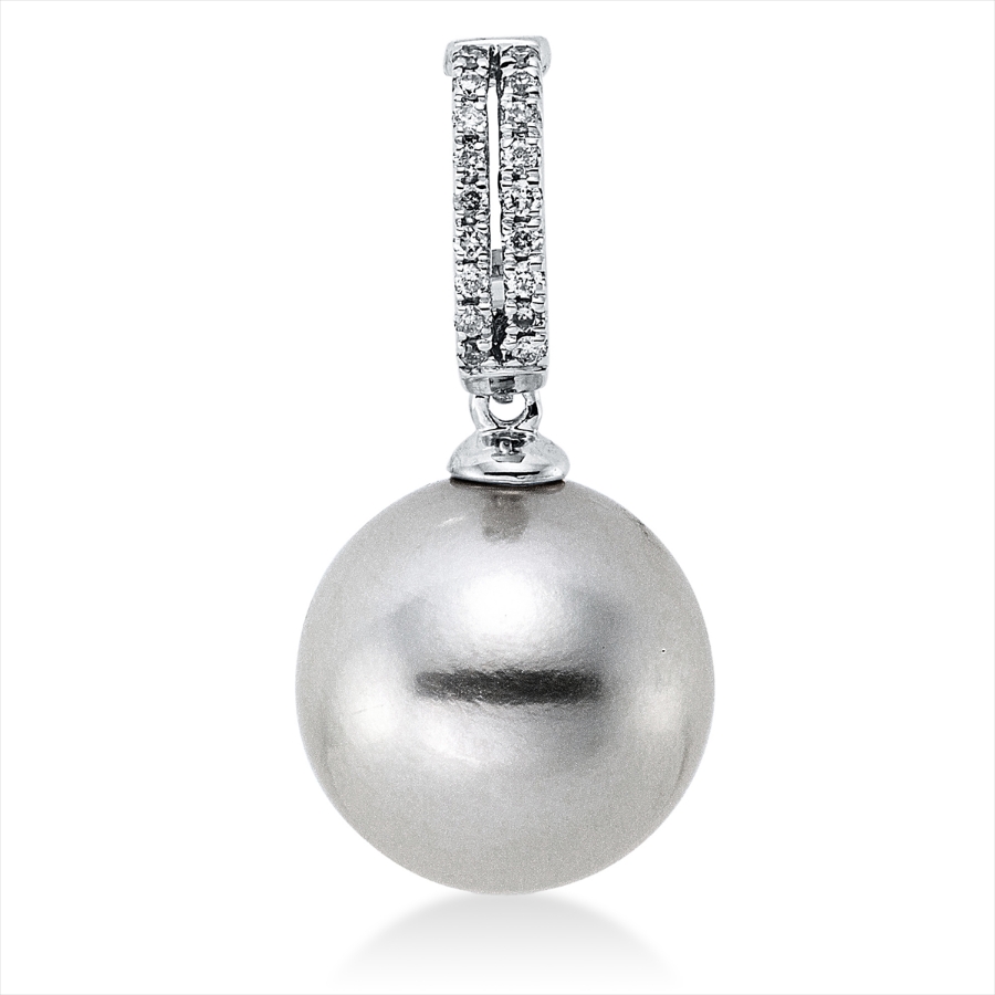Anhänger  18kt Weißgold mit 0,05ct Diamanten