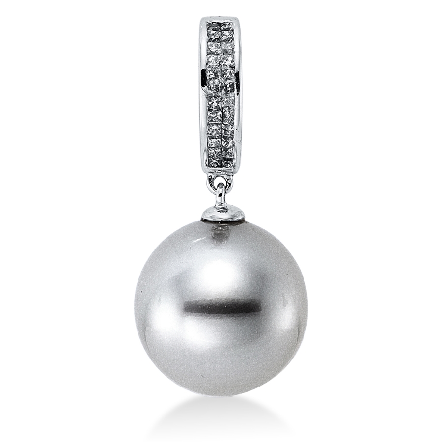 Anhänger  18kt Weißgold mit 0,17ct Diamanten
