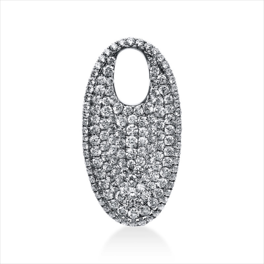 Pavé Anhänger  18kt Weißgold mit Öse mit 2,13ct Diamanten