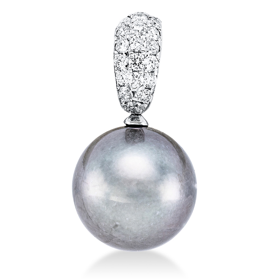 Anhänger  18kt Weißgold mit 0,12ct Diamanten