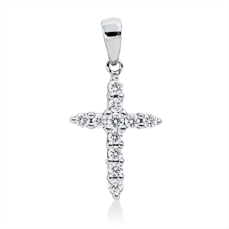 Anhänger 18 kt WG Kreuz, mit Öse