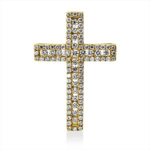 Anhänger 18 kt GG Kreuz