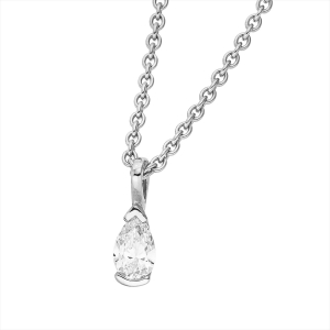 Solitaire Anhänger  18kt Gelbgold mit Öse mit 0,15ct Diamanten