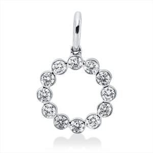 Anhänger 18 kt WG Kreis, mit Öse
