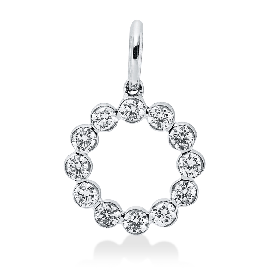Anhänger 18 kt WG Kreis, mit Öse