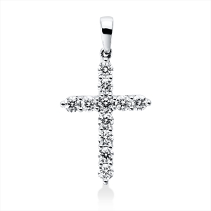 Anhänger 18 kt WG Kreuz, mit Öse