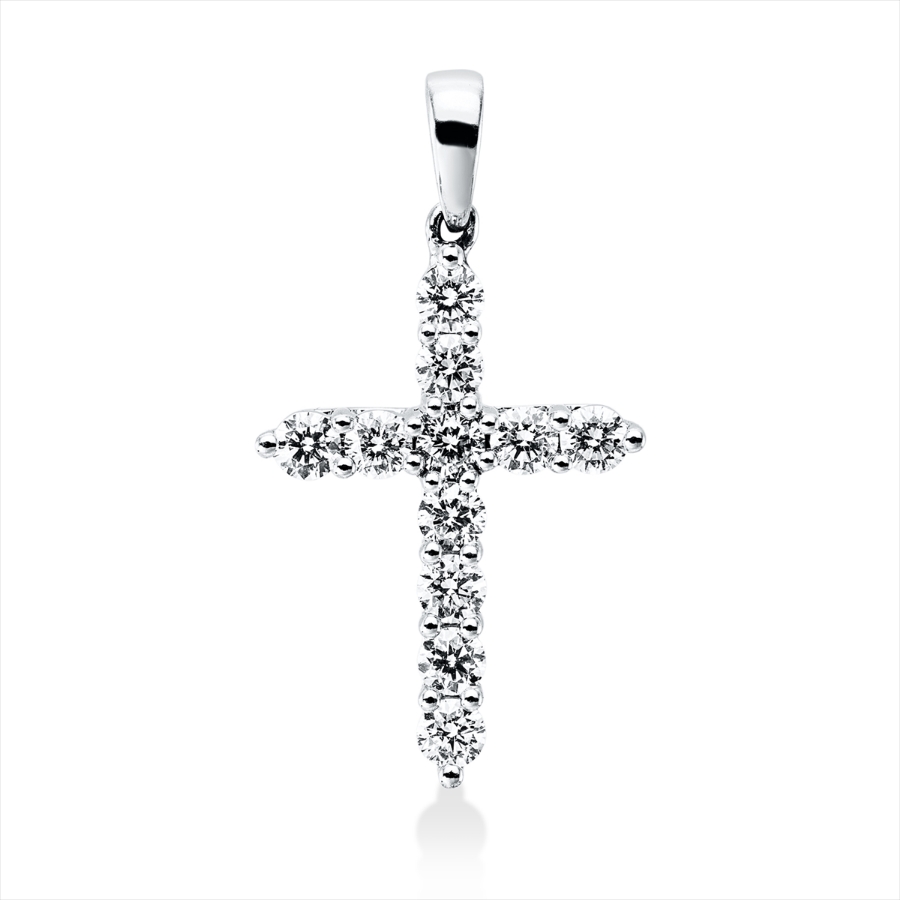 Anhänger 18 kt WG Kreuz, mit Öse