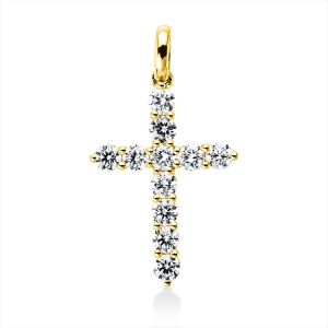 Anhänger 18 kt GG Kreuz, mit Öse