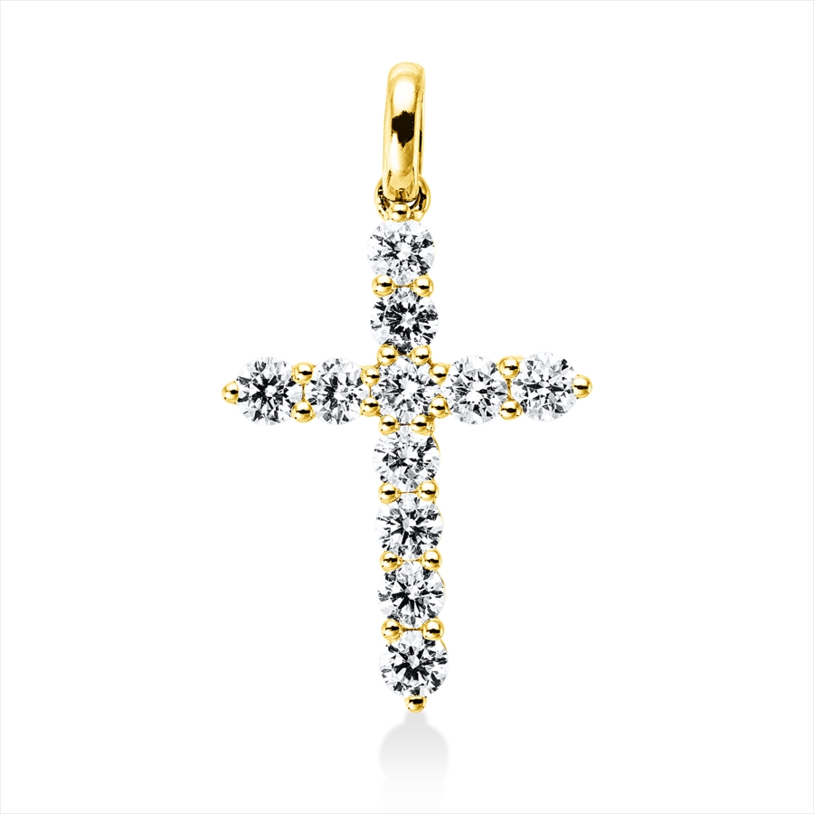Anhänger 18 kt GG Kreuz, mit Öse