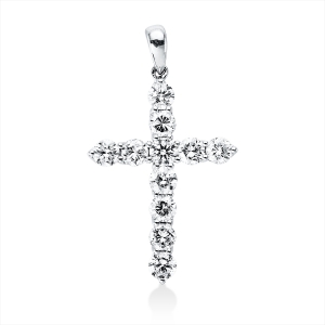 Anhänger 18 kt WG Kreuz, mit Öse