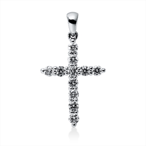 Anhänger 18 kt WG Kreuz, mit Öse