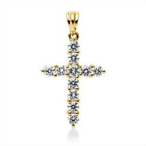 Anhänger 18 kt GG Kreuz, mit Öse