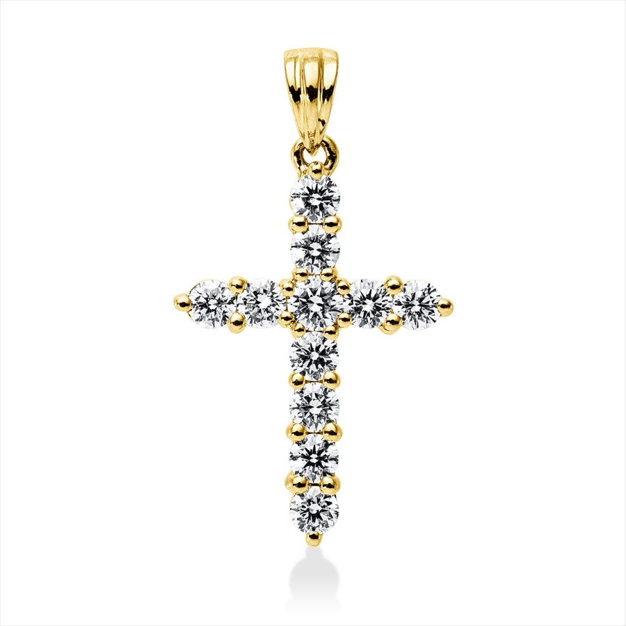Anhänger 18 kt GG Kreuz, mit Öse
