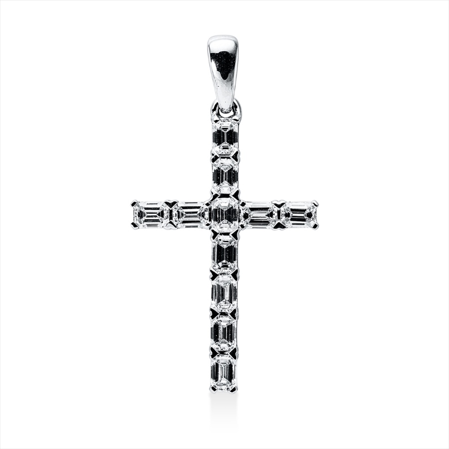 Anhänger 18 kt WG Kreuz, mit Öse