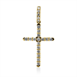 Anhänger 18 kt GG Kreuz, mit Öse
