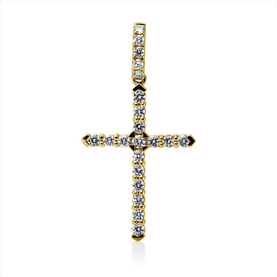 Anhänger 18 kt GG Kreuz, mit Öse