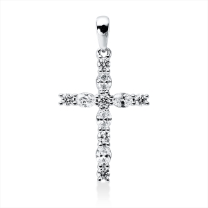 Anhänger 18 kt WG Kreuz, mit Öse