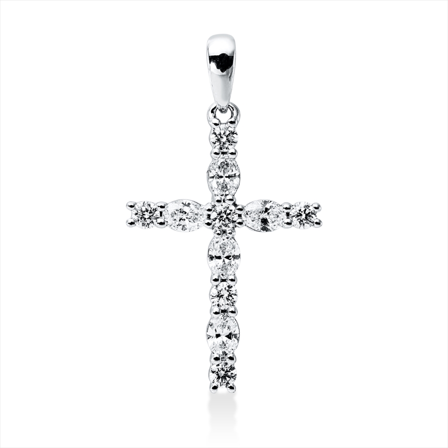 Anhänger 18 kt WG Kreuz, mit Öse