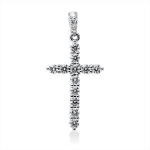 Anhänger 18 kt WG Kreuz, mit Öse
