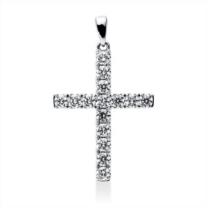 Anhänger 18 kt WG Kreuz, mit Öse