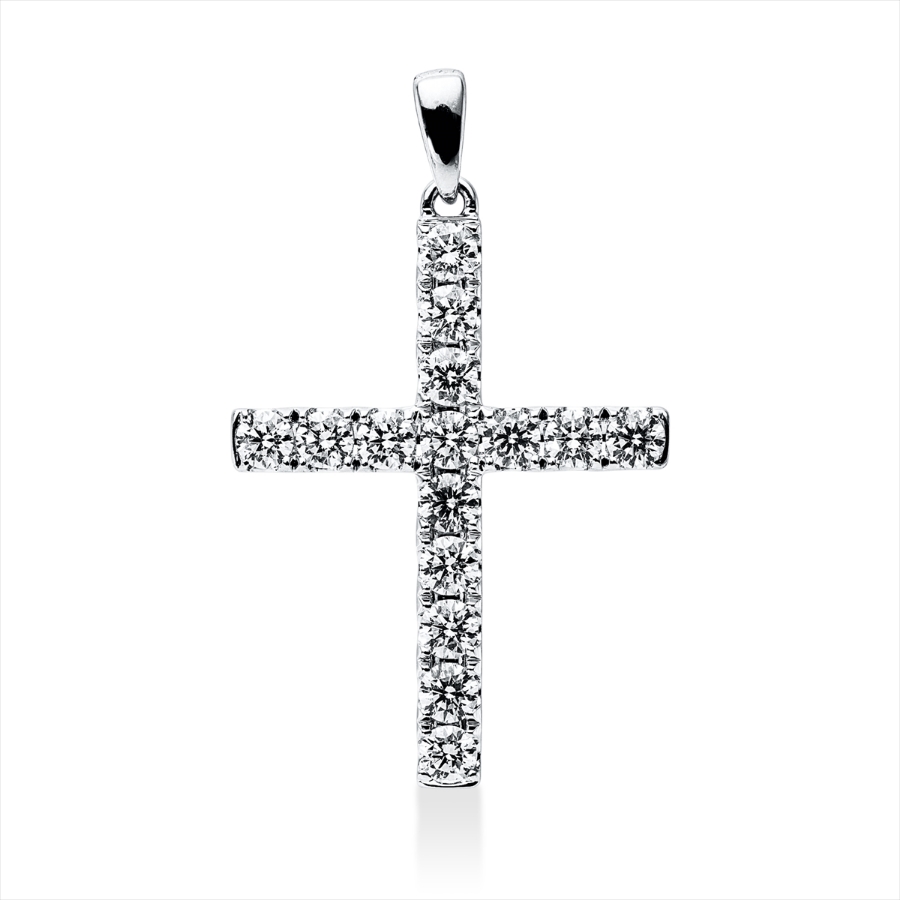 Anhänger 18 kt WG Kreuz, mit Öse