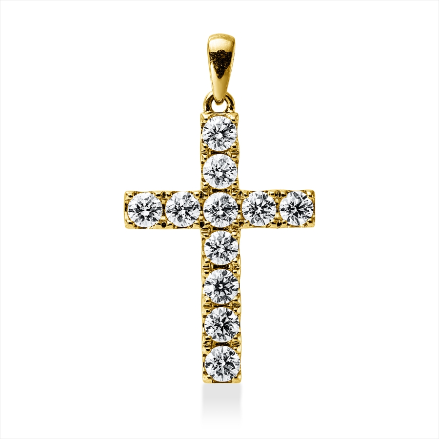 Anhänger 18 kt GG Kreuz, mit Öse