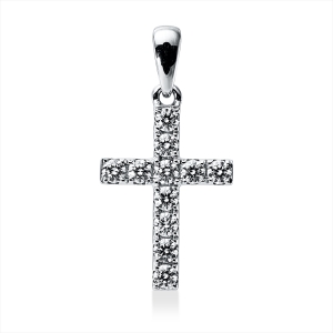 Anhänger 18 kt WG Kreuz, mit Öse