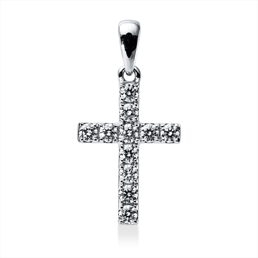 Anhänger 18 kt WG Kreuz, mit Öse